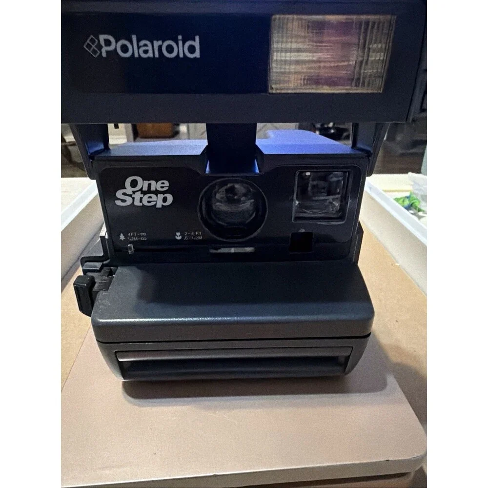 Polaroid One Step Instant Camera W/strap. Not Tested -from Estate Sale